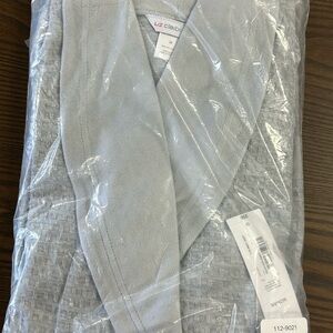 Liz Claiborne Plush Gray Shawl Collar Robe